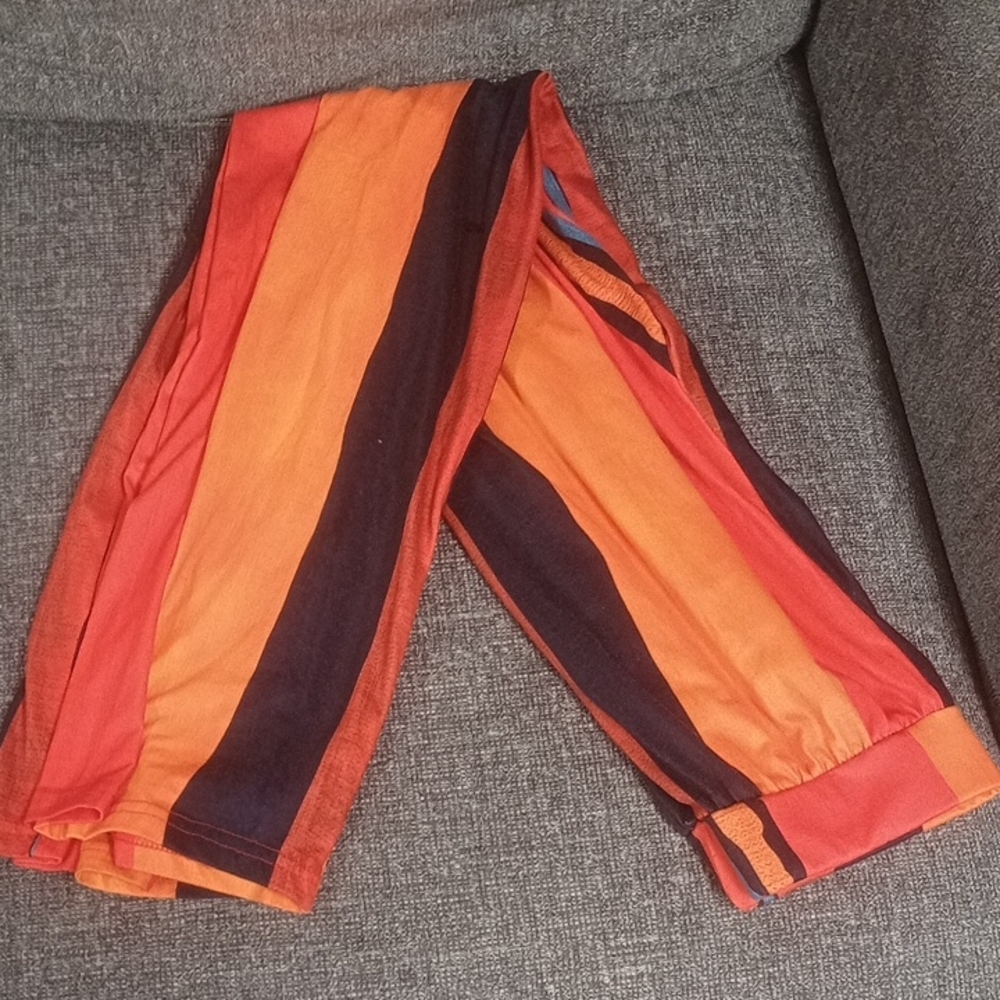 Striped Orange and Black Pants